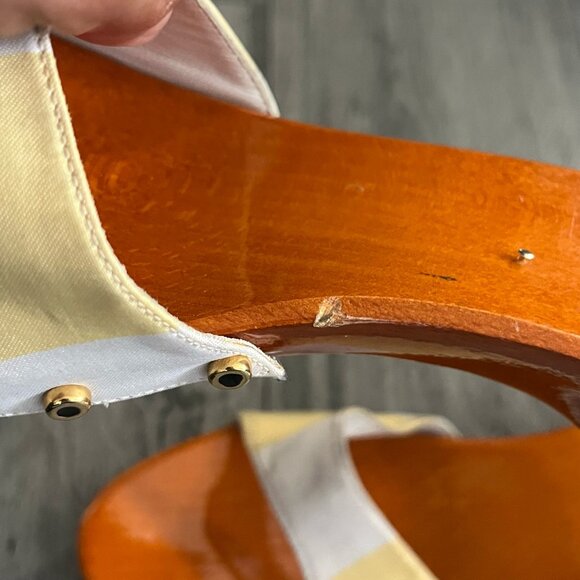 GIUSEPPE ZANOTTI - WOODEN SANDALS MADE IN ITALY SZ 38 - Picture 3 of 12